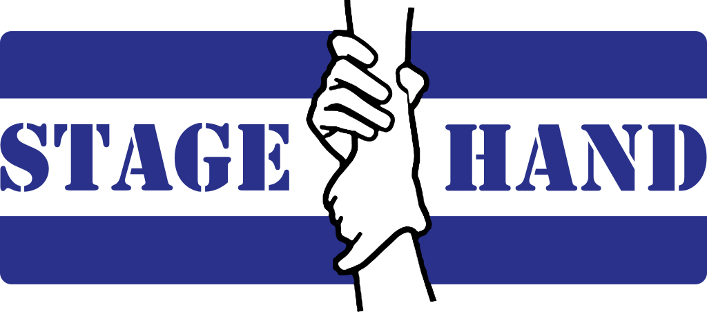 Stage Hand Logo Transparent Blue Black
